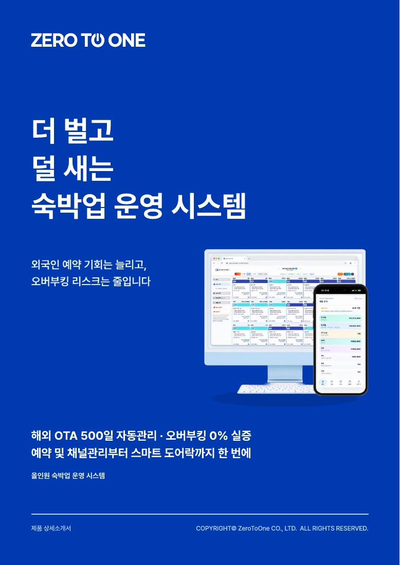 ZERO TO ONE company and product brochure cover